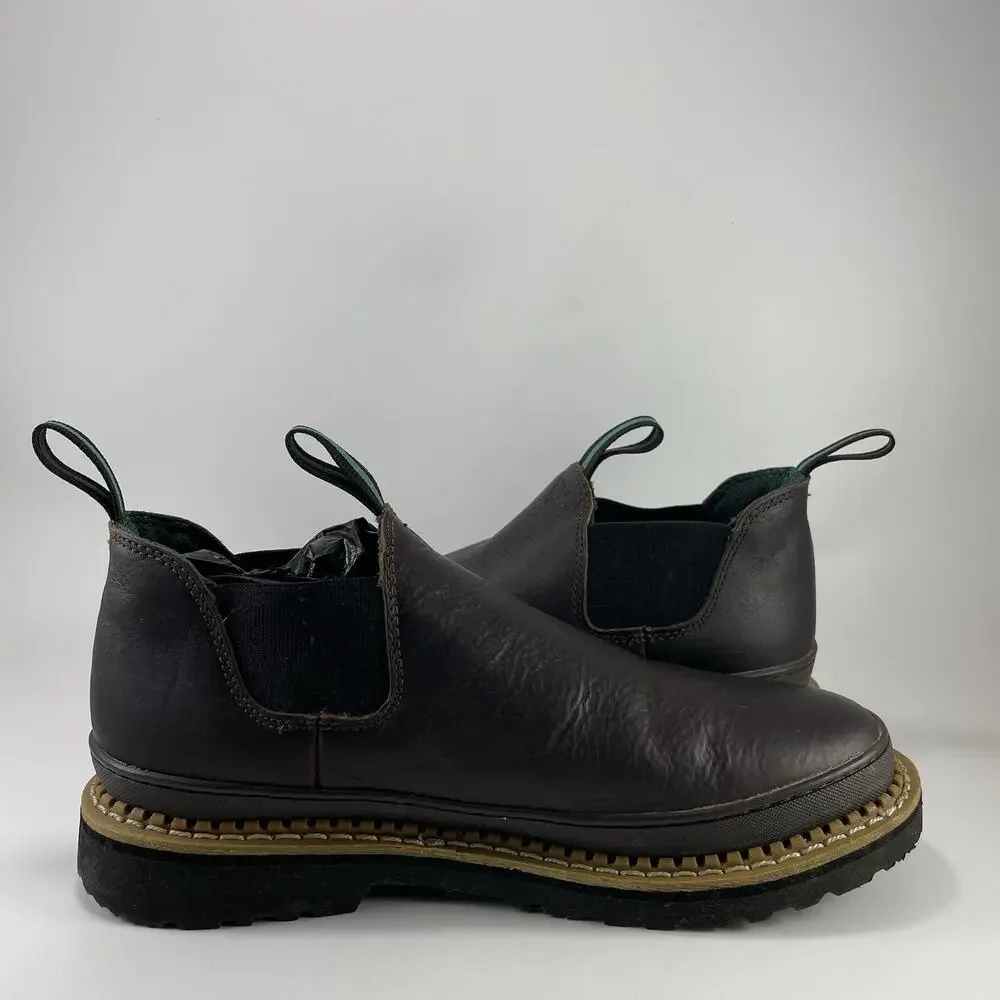 Georgia Boot Giant Romeo GR262 Mens Size 11 W Wide Brown Leather Slip On Work